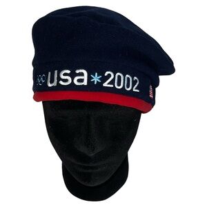 Vintage Roots Beret Hat Cap 2002 Salt Lake City Winter Olympics USA Team Sports